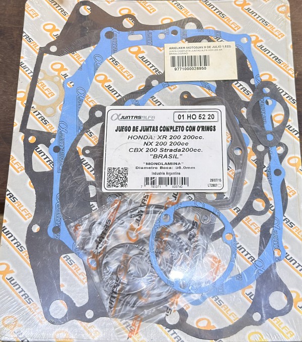 JUNTA  MOTOR HONDA XR 200  BRASIL ALFA