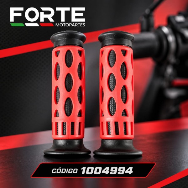 PUÑOS GOMA NEGRO/ROJO FORTE