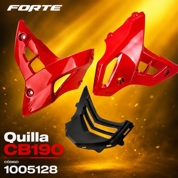 QUILLA  HONDA CB190R ROJA JGO 3 pzas FORTE
