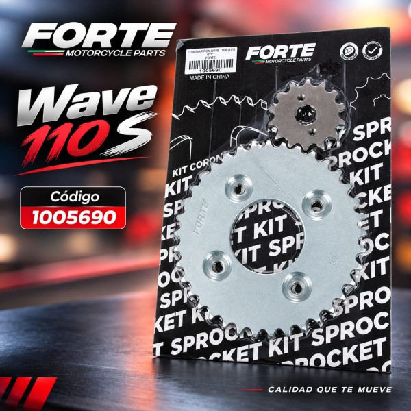 CORONA/PIÑÓN WAVE 110S 37-14 FORTE