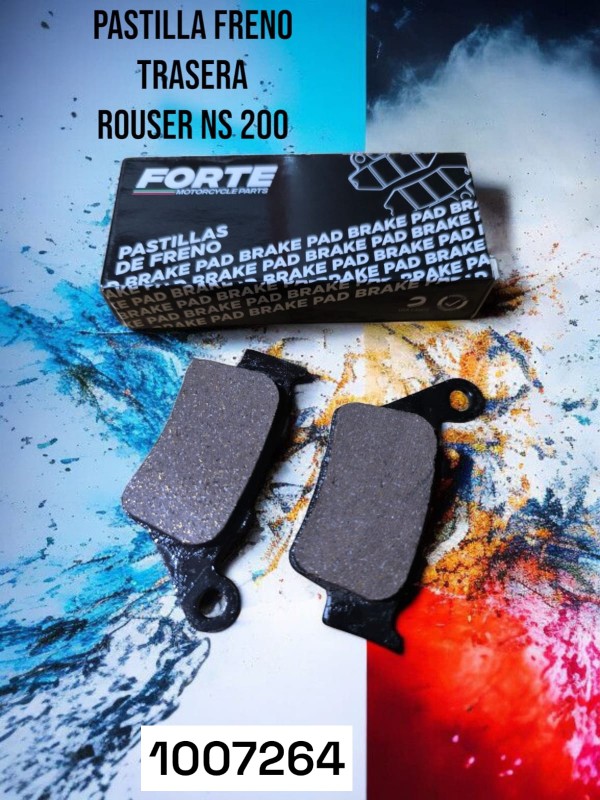 PASTILLA FRENO TRASERA ROUSER NS 200 FORTE JGO