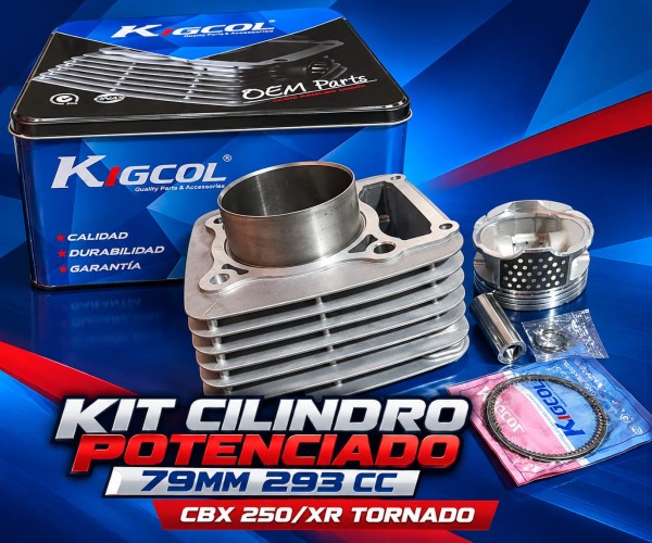 CILINDRO POTENCIADO (79MM 293CC) CBX 250 XR TORNADO KIGCOL