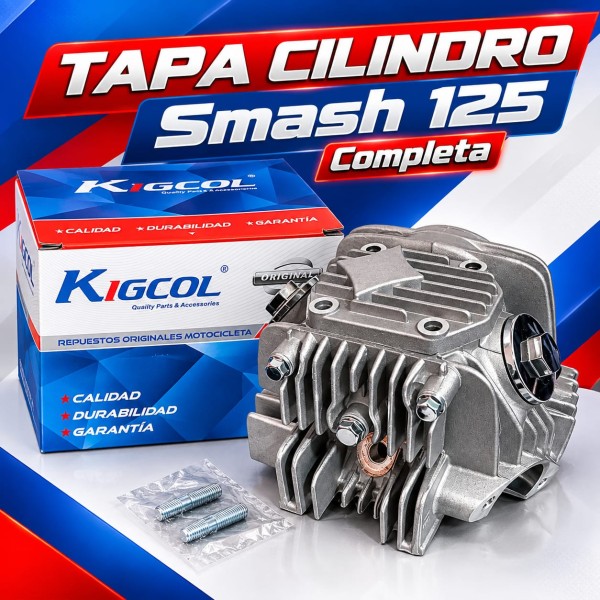 TAPA CILINDRO SMASH 125 COMPLETA REVOLUTION - KIGCOL
