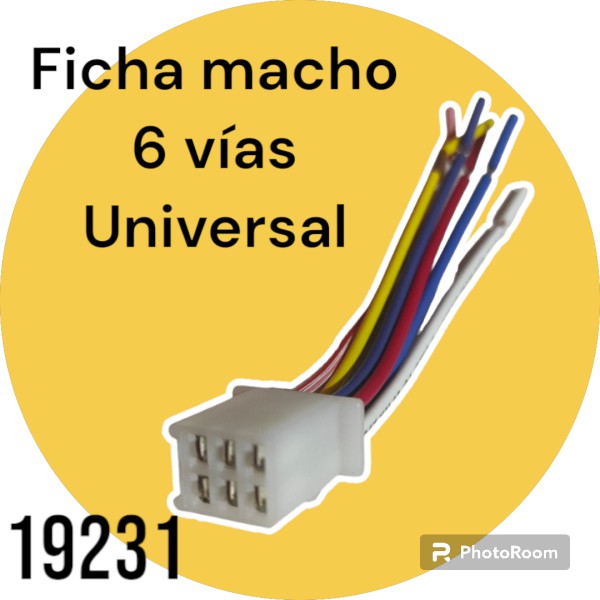 FICHA 6V MACHO UNIVERSAL