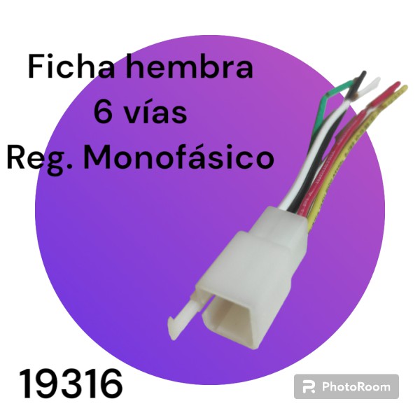 FICHA 6V HEMBRA REGULADOR VOLTAJE