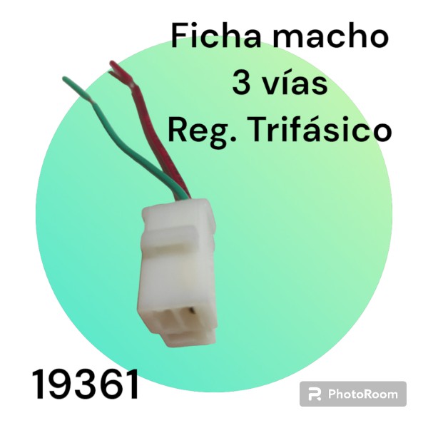 FICHA 3V MACHO REGULADOR VOLTAJE