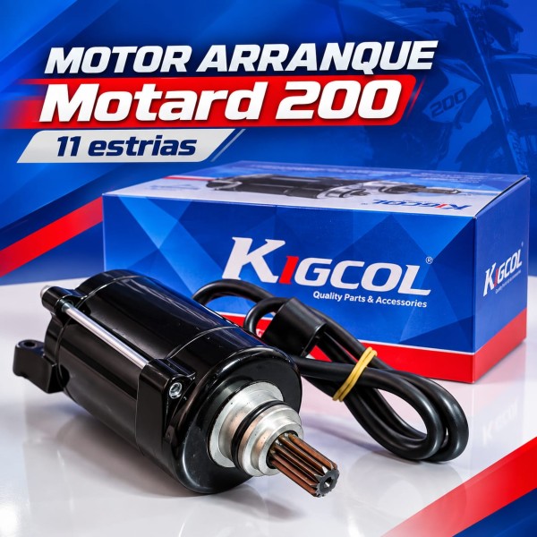 MOTOR ARRANQUE MOTARD 200 11 ESTRIAS KIGCOL