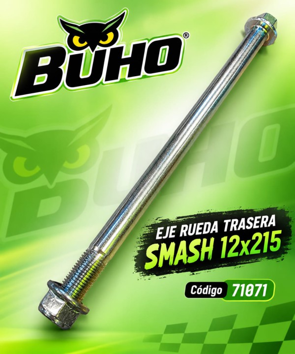 Eje Rueda Tras.110 Smash/Trip/Wave 12X210 - C/Tuerca BUHO