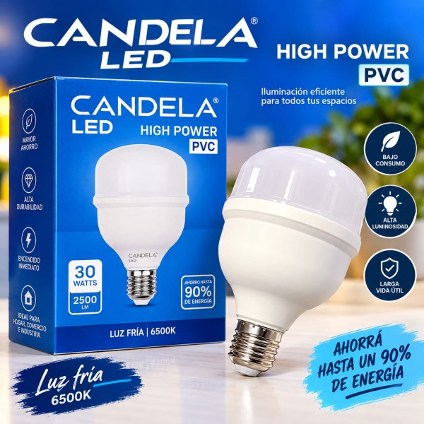 LAMPARA LED HI POWER 30W CANDELA