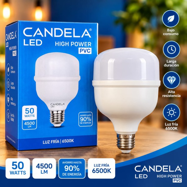 LAMPARA LED HI POWER 50w CANDELA