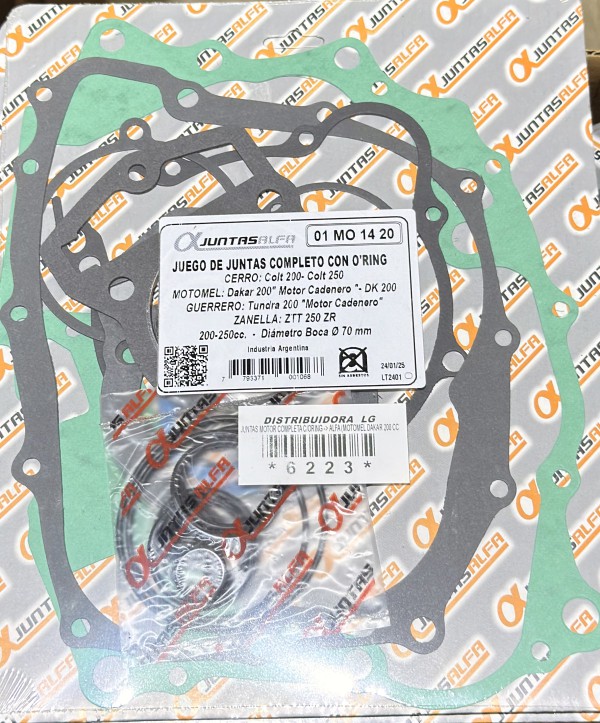 JUNTA MOTOR C/ORING DAKAR 200 - ALFA