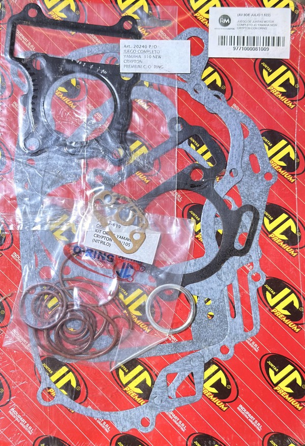 JUNTA MOTOR C/ORING CRYPTON 110 NEW JC PREMIUM