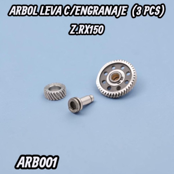 ARBOL LEVA C/ENGRANAJE  ( 3 PCS)  Z.RX150 HADA