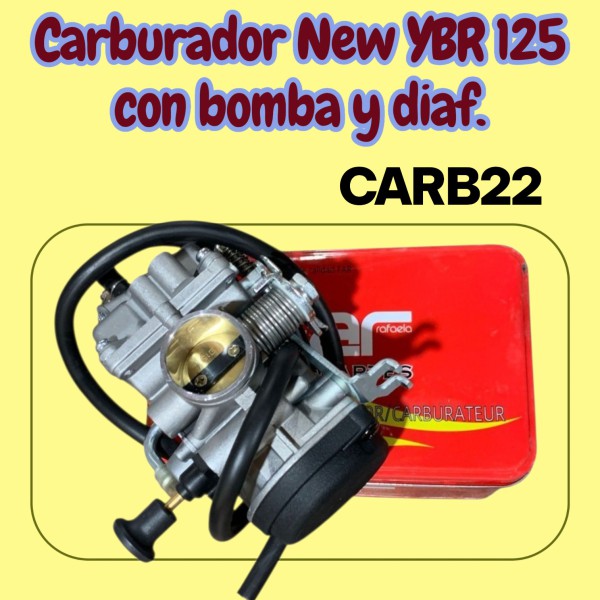 CARBURADOR YBR 125 NEW C/ BOMBA Y DIAFR FAR