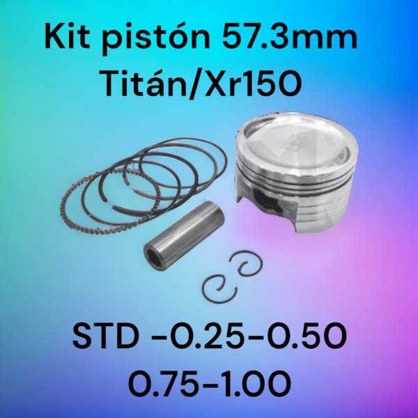 PISTON KIT 57,3MM TITAN/XR 150 - 0,50 CKM