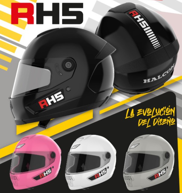 CASCO HALCON RH5 GRIS BRILLANTE TALLE S (56cm) )