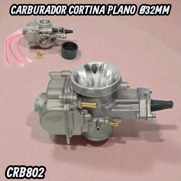 CARBURADOR CORTINA PLANO  Ø32MM HADA
