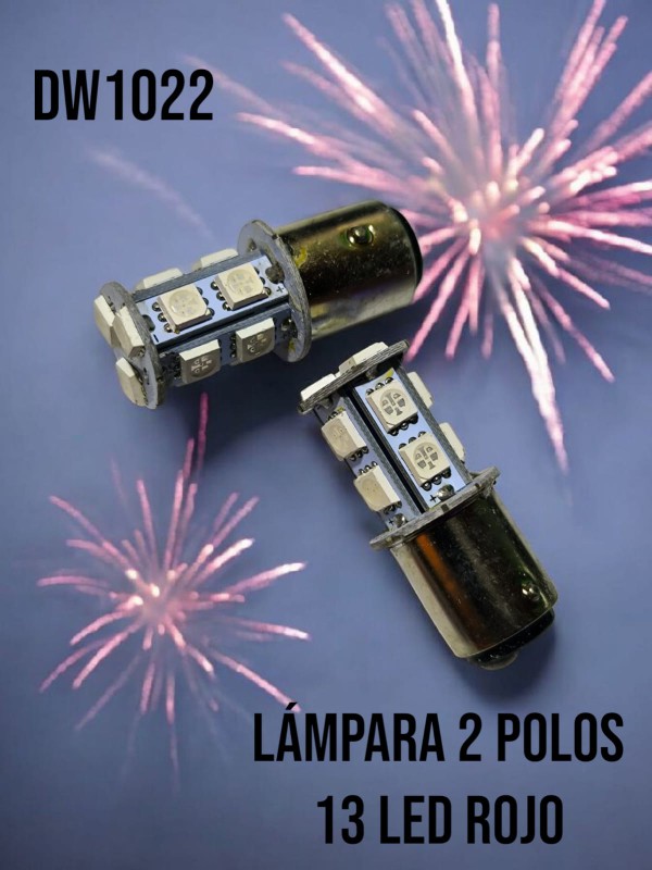 LAMPARA 2 POLO P/D ROJO 13 LED - AMIKO