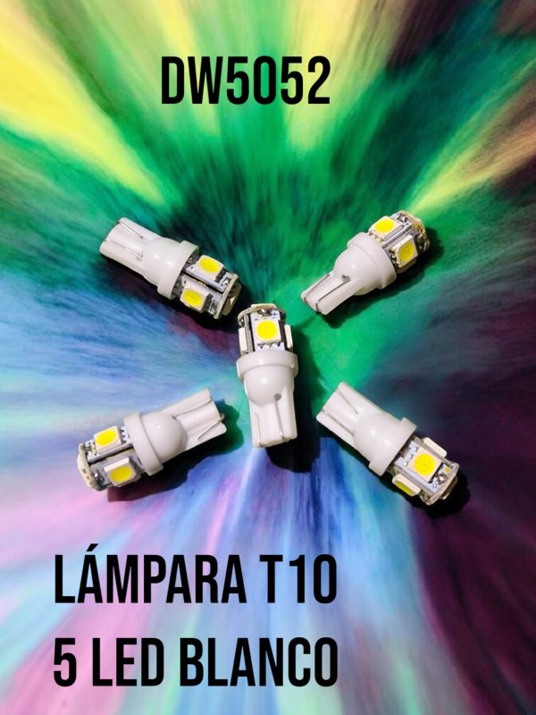 LAMPARA T10 6 LED BLANCO AMIKO