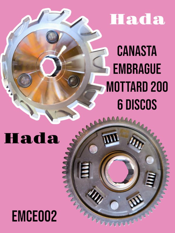 CANASTA EMBRAGUE  MOTTARD 200 PARA 6 DISCOS M.M HADA