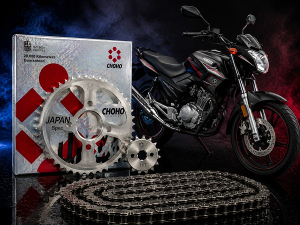 CORONA PIÑON CADENA CHOHO YH YBR 125 14T/43T