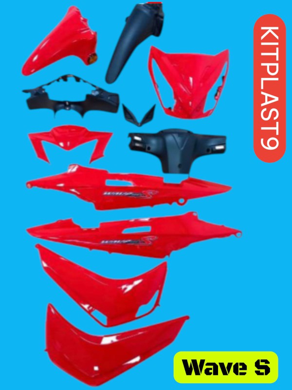 KIT PLASTICOS WAVE S ROJO 11 PZAS - OKINOI