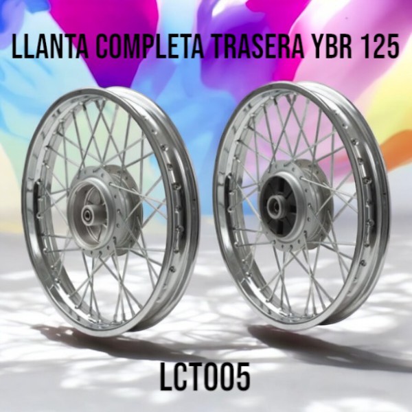 LLANTA RUEDA TRASERA YBR125 RAYOS (1.85 X 18) NITRO