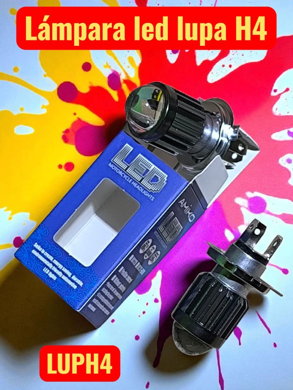 LAMPARA LED LUPA H4 AMIKO