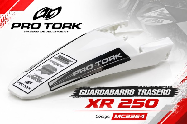 GUARDABARRO TRAS XR 250 TORNADO PROTORK BLANCO