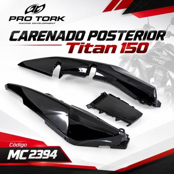 CARENADO POSTERIOR LATERAL TITAN 150 NEGRO PROTORK