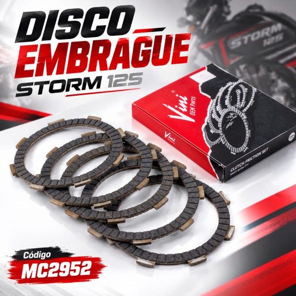 DISCO EMBRAGUE STORM 125 RX 150 5 DISCOS-VINI