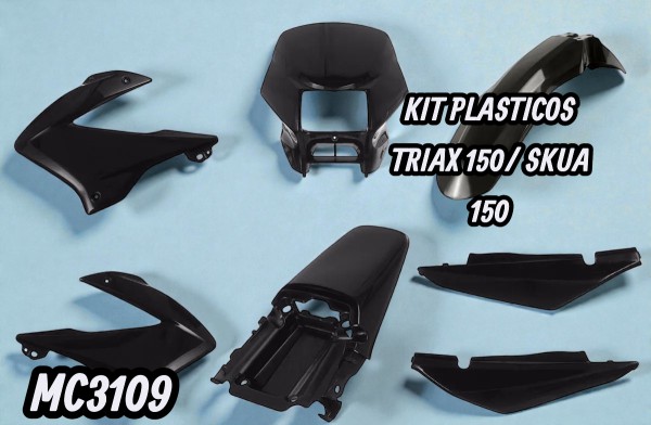 KIT PLASTICOS PRO TORK 150/SKUA150 M/V NEGRO