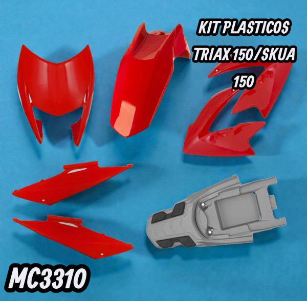 KIT PLASTICOS PRO TORK 150 SKUA150 M/N ROJO