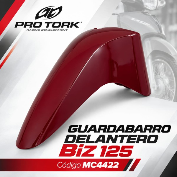 GUARDABARRO DELANT BIZ 125 ROJO PROTORK