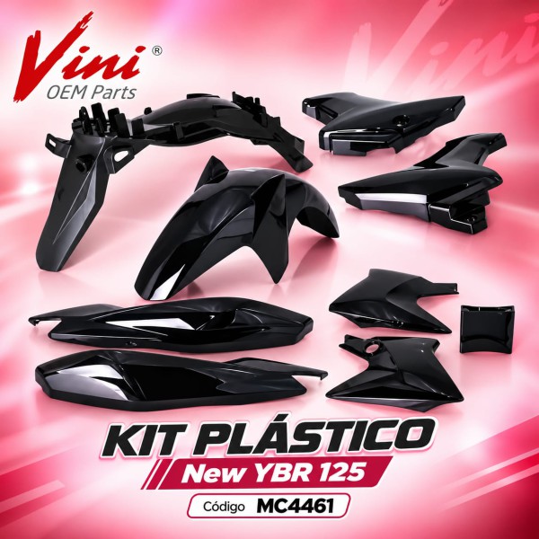 KIT PLASTICOS NEW YBR 125 NEGRO VINI