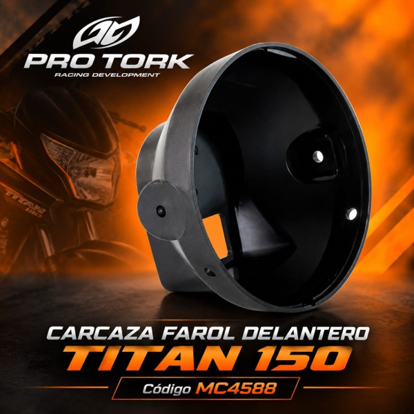 CARCAZA FAROL DELAN TITAN 150 NEGRO PROTORK