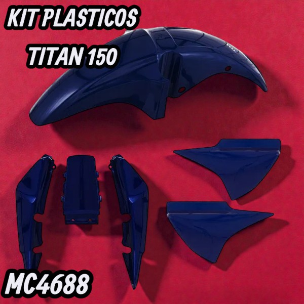 KIT PLASTICOS PRO TORK TITAN 150 PINTADO AZUL
