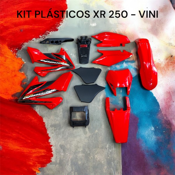KIT PLASTICOS ROJO XR 250 TORNADO VINI