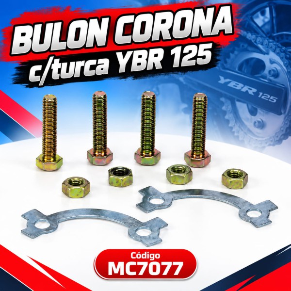 BULONES CORONA YBR 125 C/TUERCAS JUSSANI