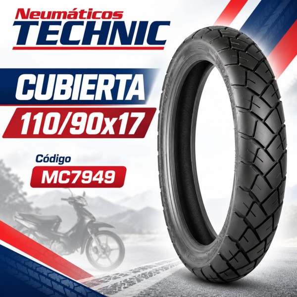 CUBIERTA TECHNIC 110 90 17 60P PLUS BRASIL