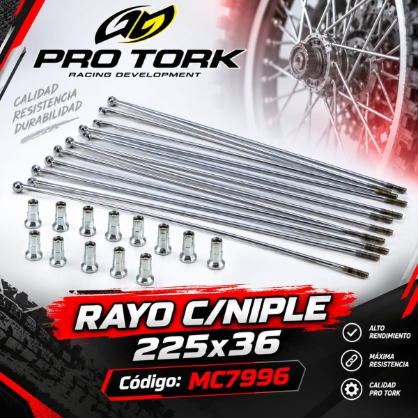 RAYOS C/NIPLE PROTORK 225 X 36P