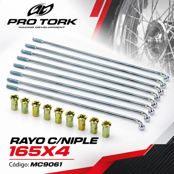 RAYOS C/NIPLES 165 X 4 36 UNI PROTORK