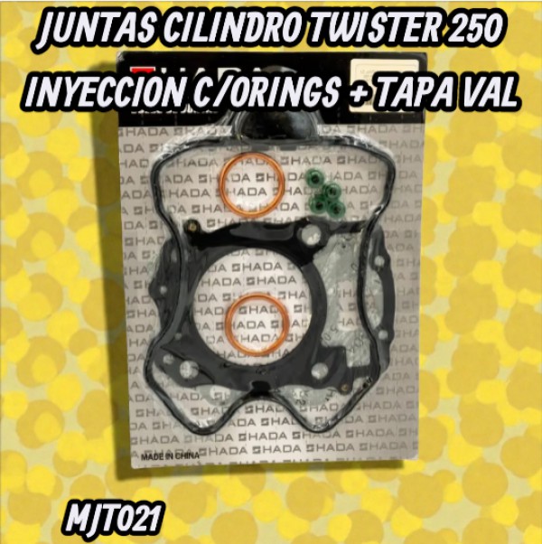 JUNTAS CILINDRO TWISTER 250 INYECCION C/ORINGS + TAPA VAL HADA