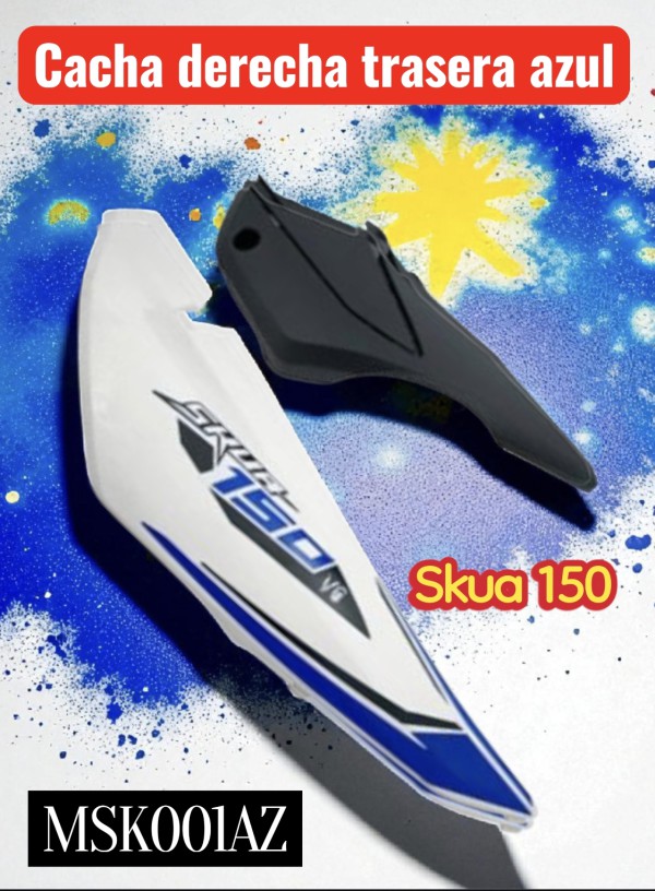 CACHA DERECHA TRASERA AZUL  SKUA 150 NITRO