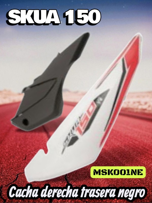 CACHA DERECHA TRASERA NEGRO  SKUA 150 NITRO