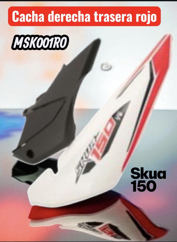 CACHA DERECHA TRASERA ROJO  SKUA 150 NITRO