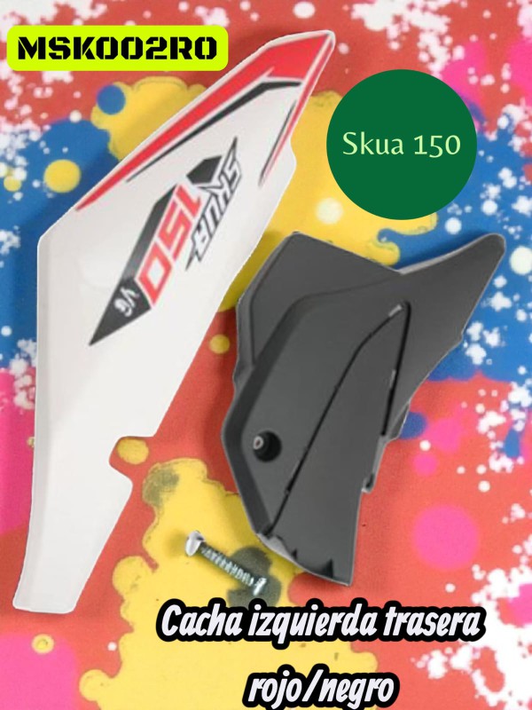 CACHA IZQUIERDA TRASERA ROJO/NEGRO  SKUA 150  NITRO