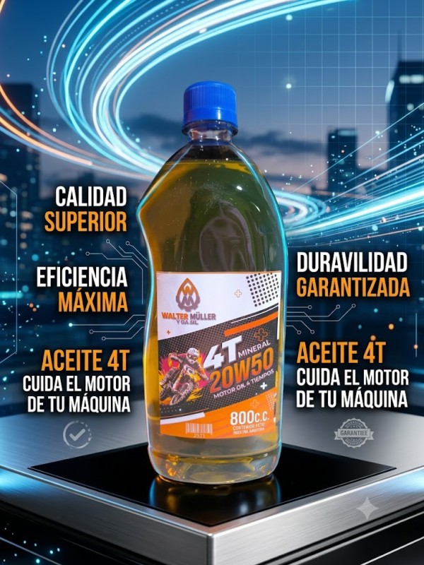 ACEITE MULLER 20W 50 4T 800cc MINERAL