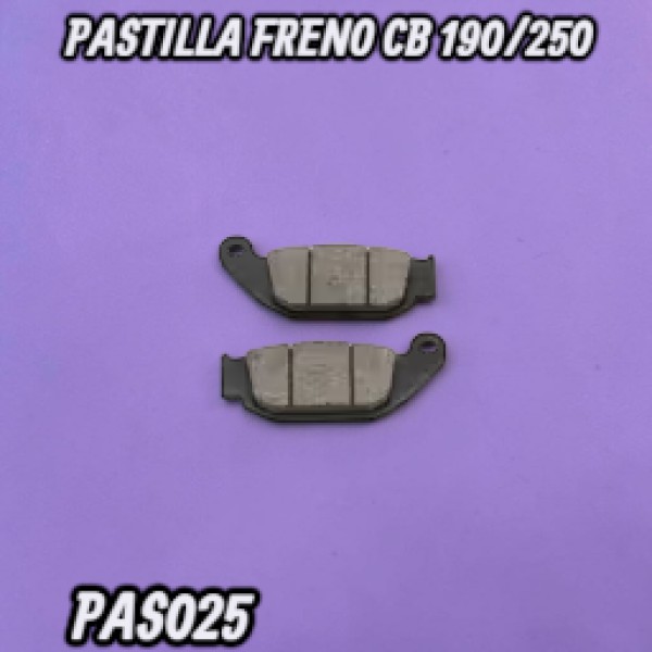 PASTILLA FRENO CB 190 R TRAS CB 250 TWISTER HADA