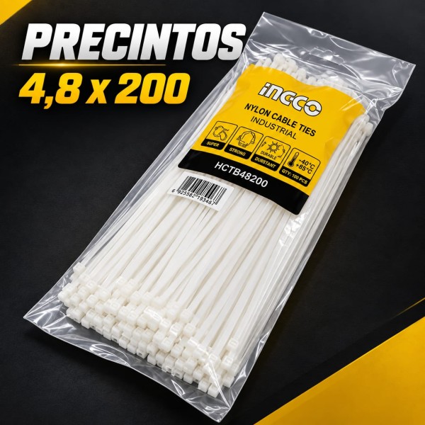 PRECINTOS 4,8 X 200 BLANCOS AMIKO